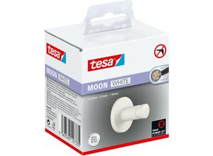 4063565127335 - Moon white Handtuchhaken matt weiß für Bad & wc - für Bäder im Industrial Style und moderne Badezimmer - bohrfrei inkl Klebelösung - 37 mm x 37