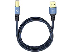 4003635093405 - USB-Kabel usb 20 usb-a Stecker usb-b Stecker 050 m Blau vergoldete Steckkontakte 9340 - Oehlbach