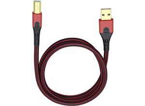 4003635094235 - USB-Kabel usb 20 usb-a Stecker usb-b Stecker 300 m Rot Schwarz vergoldete Steckkontakte - Oehlbach