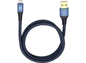 4003635093245 - Apple iPad iPhone iPod Anschlusskabel [1x USB 20 Stecker A - 1x Apple Lightning-Stecker] 300 m Blau Schwarz