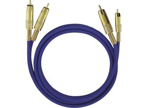 4003635020326 - Cinch Audio Anschlusskabel [2x Cinch-Stecker - 2x Cinch-Stecker] 100 m Blau vergoldete Steckkontakte NF 1 Master