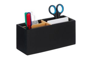 4052025479855 - Schreibtisch Organizer Bambus 4 Fächer für Bürobedarf & Kosmetika Stiftehalter hbt 8x21x9 cm schwarz - Relaxdays 4052025479855 - Schreibtisch Organizer Bambus 4 Fächer für Bürobedarf & Kosmetika Stiftehalter hbt 8x21x9 cm schwarz - Relaxdays