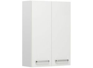 4251581540409 - Lomadox - Badezimmer 2-türiger Hängeschrank WARSCHAU-66 Badschrank in weiß glänzend - b h t 50 70 20cm - weiß