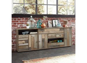 4251581511751 - Lomadox - Sideboard Vintage Driftwood Braun BRANSON-36 b h t ca 193 80 48 cm - braun