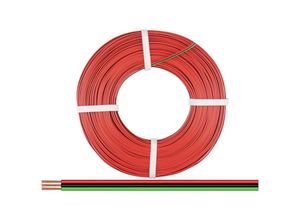 4014991244165 - 325-014-25 Litze 3 x 025 mm² Rot Schwarz Grün 25 m - Donau Elektronik