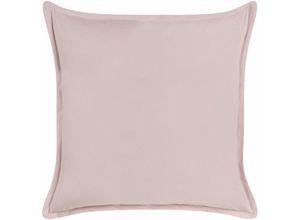 4255664837158 - Beliani - Dekokissen Rosa Samtbezug mit Polyester-Füllung Beise 60x60 cm Einfarbig Modern Accessories Wohn- u Schlafzimmer Flur Diele