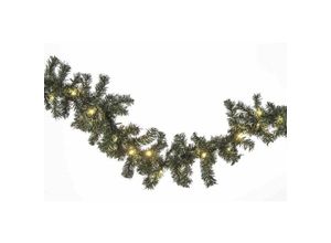 4251699816243 - Buri - led Tannengirlande 5m 40 LEDs warmweiß Lichterkette Weihnachtsgirlande Girlande