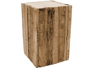 4260700657386 - Spetebo - Holz Hocker eckig - 30 x 20 cm - Blumenhocker Klotz Blumenständer Blumen Säule