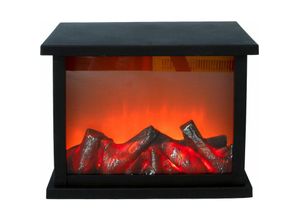 4260625749098 - Spetebo - led Kamin Laterne mit Timer - 27 x 21 cm - Künstliches Kamin Feuer mit tanzenden Flammen