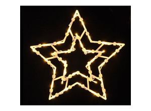 4260461474482 - Spetebo - led Fensterbild mit Dual Timer - Stern - Weihnachts Fenster Deko Silhouette warm weiß beleuchtet