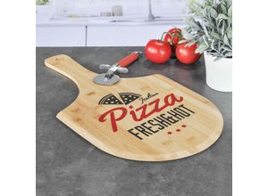 4260461475854 - Spetebo - Bambus Pizzabrett - Holz Pizzateller Pizza Schneidebrett Holzbrett Pizzaschieber