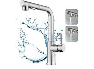 0732829116074 - Horow - Wasserhahn Küche Hochdruck Küchenarmatur mit Brause Ausziehbar Einhebel Mischbatterie für Küche mit 2 Strahlarten Spültischarmatur Küche