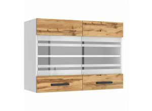 5904316249564 - Belini Hängeschrank Küche Küchenschränke SGW Breite 80 cm Oberschrank mit 2 Türen Küchenhängeschränke Wandschrank Hängend Wotan-Eiche