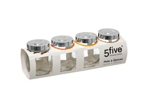 3560238906347 - 5five - 4 gewürzgläser aus glas - transparent