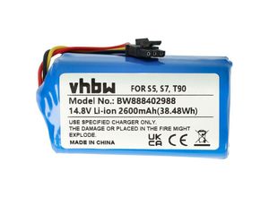 4065705445996 - Vhbw - Akku kompatibel mit Qihoo T90 S7 S9 360 S5 X9 Saugroboter (2600 mAh 148 v Li-Ion)