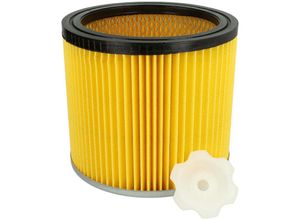 4062692378672 - vhbw Faltenfilter kompatibel mit Bosch PAS 850 Staubsauger - Patronenfilter Gelb Schwarz Silber