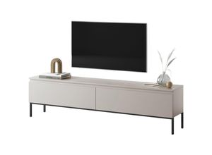 5905386049269 - Selsey - Bemmi - TV-Schrank Lowboard Beige mit schwarzen Beinen 175 cm