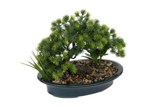 3560232684074 - Atmosphera Créateur Dintérieur - Künstlicher Bonsai Keramik & Kieselstein - H26 cm