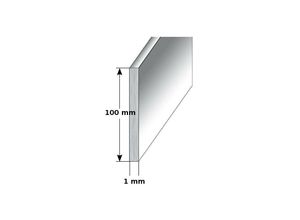 4017589689683 - Fußleiste   Sockelleiste (typ i 100) aus Aluminium Höhe 100 mm Farbe silber eloxiert Materialstärke 10 mm Befestigungsart ungebohrt - silber