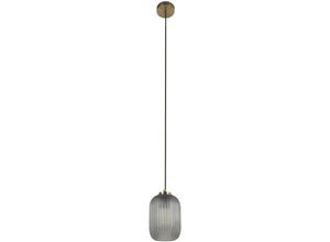 8433840671741 - Hestia Deckenlampe aus Metall mit Messing-Finish und grauem Glas - Gold - Kave Home