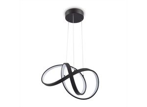 4061981241673 - Paco Home LED Pendellampe Deko Wohnzimmer Lampe Esstisch Pendelleuchte Büro Zeitlos Modern Typ 3 Schwarz - Weiß