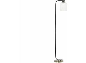 4255664841889 - Beliani - Stehlampe Schwarz   Messingfarben aus Metall Glas 150 cm Hoch Modern Elegant für Wohnzimmer Schlafzimmer Flur - Schwarz