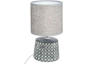 3560238394335 - Lampe Yojoa Keramik H23cm - Grau - Blau