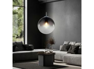 Image of Decken Hänge Lampe Glas Kugel Schlaf Wohn Zimmer Lampe Strahler rund im Set inkl. LED Leuchtmittel