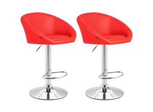 4251563466901 - - 2er Set Barhocker Miami V2 Kunstleder rot 4251563466901 - - 2er Set Barhocker Miami V2 Kunstleder rot
