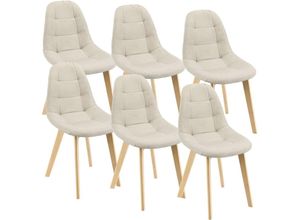 4059438675867 - [encasa] - Esszimmerstuhl Kopparberg 6er-Set Beige encasa - Beige