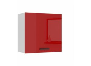 5904316249205 - Hängeschrank Küche Küchenschränke sg Breite 60 cm Oberschrank mit 1 Tür Küchenhängeschränke Wandschrank Hängend Rot Hochglanz - Belini