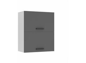 5904316249052 - Hängeschrank Küche Küchenschränke SGP2 Breite 60 cm Oberschrank mit 2 Türen Küchenhängeschränke Wandschrank Hängend Silber matt - Belini