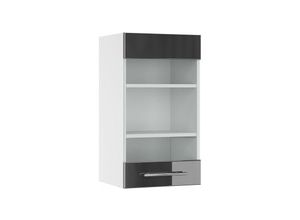 4251421944831 - Glashängeschrank Fame-Line 40 cm Weiß Anthrazit Hochglanz modern Vicco