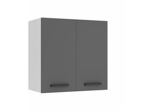 5904316249274 - Belini Hängeschrank Küche Küchenschränke SG2 Breite 60 cm Oberschrank mit 2 Türen Küchenhängeschränke Wandschrank Hängend Silber matt