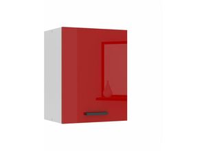 5904316248871 - Hängeschrank Küche Küchenschränke sg Breite 45 cm Oberschrank mit 1 Tür Küchenhängeschränke Wandschrank Hängend Rot Hochglanz - Belini