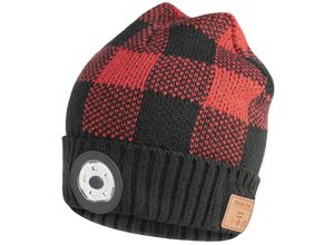 Image of Amirror Smart Ug - Bluetooth-Strickmütze, Outdoor-Nachtlauf, Nachtangeln, LED-Lichtbeleuchtung, schwarz und rot