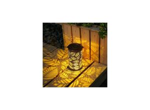 Image of Outdoor wasserdichte Metall Gartenlaterne Solarlaterne hängende Solarleuchte Ideal für Gärten, Terrassen, Hinterhöfe und Wege-B