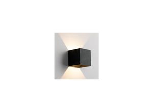 Image of LED-Wandleuchte, moderne quadratische Wandleuchte aus Aluminium, 10 x 10 x 10 cm, wasserdicht, geeignet für drinnen oder draußen, für Wohnzimmer,