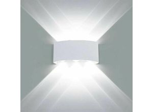 Image of Moderne LED-Wandleuchte, wasserdichte Wandleuchte, Aluminium, LED-Wandfluter, für Innen- und Außenbereich, Badezimmer, Veranda, Schlafzimmer, 8 w,