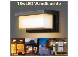 9784297955588 - SWANEW Applique Murale LED 18W capteur LED IP65 éclairage extérieur avec détecteur de mouvement patios jardins blanc chaud