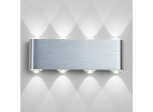 Image of LED-Wandleuchte, 8 w, moderne Aluminium-LED-Wandleuchte, Innenwandbeleuchtung, Wandleuchte, Nachtlichter (kaltweiß)