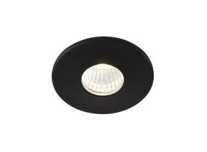 5017588995586 - Saxby LALO LED-Badezimmer-Einbauleuchte mattschwarze Farbe und klares Acryl 4000 K IP44