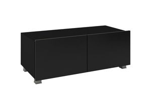 5905351285128 - Lowboard pune 100 TV-Schrank für Wohnzimmer Schwarz Schwarz Glanz - Furnix