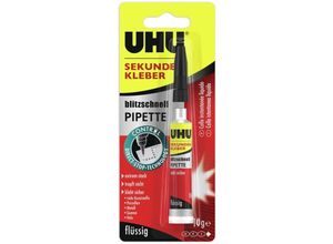 4026700487954 - 6 x Uhu Sekundenkleber blitzschnell Pipette VE=10g