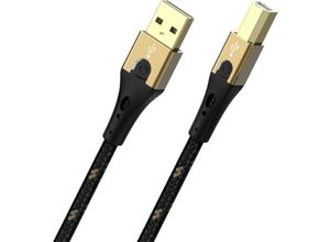 4003635095416 - USB-Kabel usb 20 usb-a Stecker usb-b Stecker 100 m Schwarz Gold D1C9541 - Oehlbach