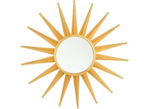 4251682207751 - Beliani - Wandspiegel Gold ø 60 cm Gold Sonnenoptik Elegant Modern