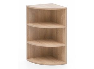 4250950290983 - Eckregal 30 x 60 x 30 cm in Holz Wandregal - Winkelregal mit 3 Regal Ebenen Küchenregal Hängend Standregal Regal Bücherregal - Finebuy