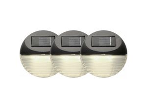 7391482021489 - STAR Trading 3er-Set LED-Solar-Wandleuchten Fency in Braun - Ø 11 cm