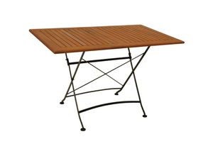 4050747243440 - Degamo - Klapptisch Hofgarten 70x120cm Flachstahl schwarz + Eukaylptus FSC®-zertifiziert