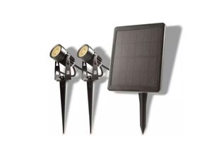 4251240704067 - Buv-handel Gmbh - technik@all Simon led Solarstrahler IP65 3000K 5W 70lm pro Leuchte 2er Set 2 x 1W